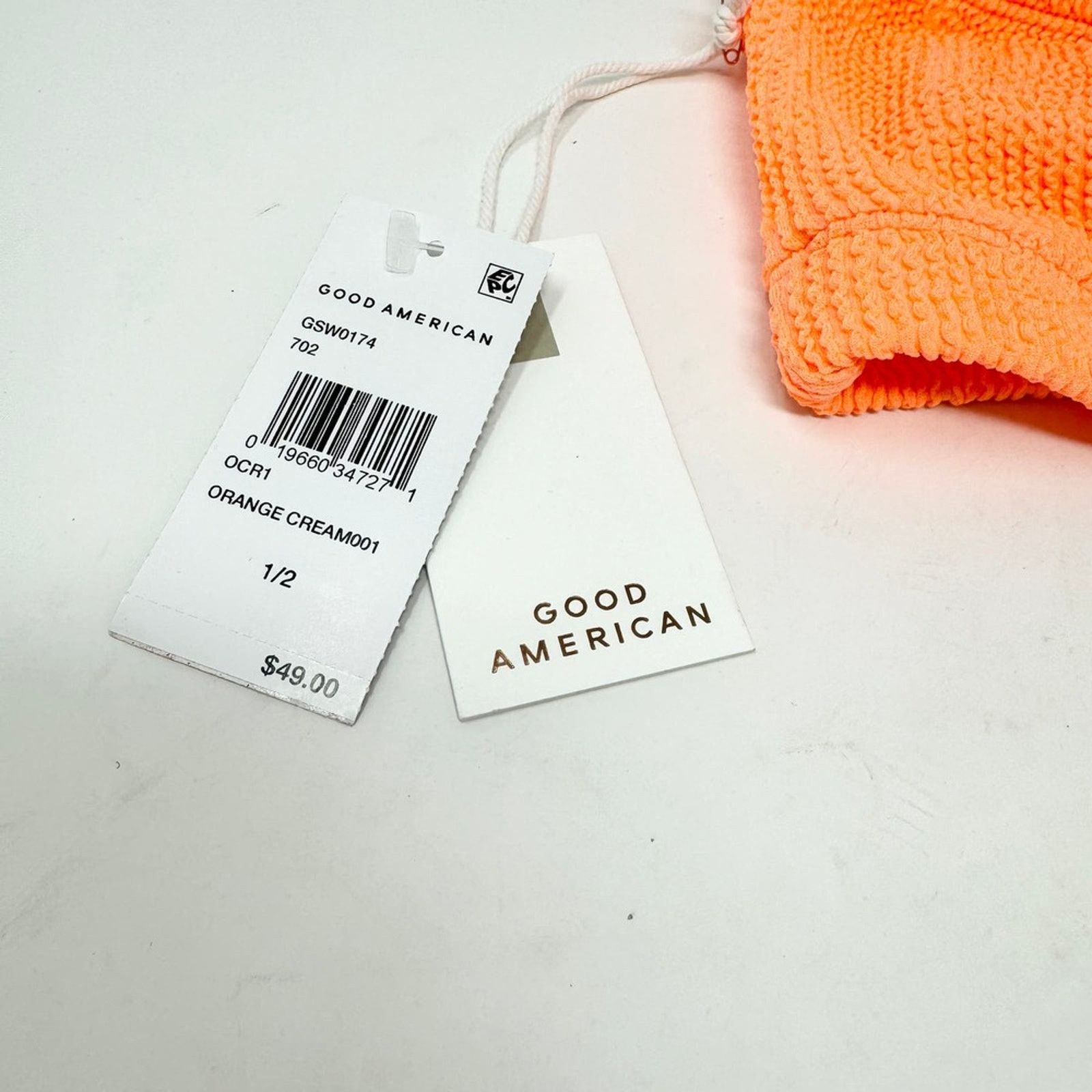 Good American Good American Crinkle Basic Bandeau Bikini Top Size 1/2 S/M Size ONE SIZE - 4 Thumbnail