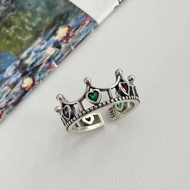 Jewelry Handmade Irregular Vintage Simple Crown Rings Size ONE SIZE - 3 Thumbnail