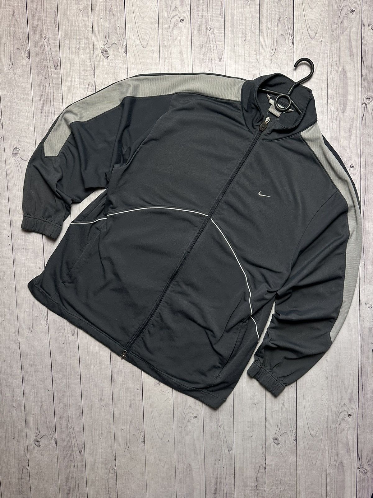 Nike × Vintage Vintage Nike Track jacket size XXL logo grey Size US XXL / EU 58 / 5 - 1 Thumbnail