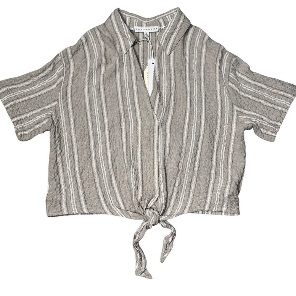 Other NWT New Jane and Delancey Textured Rayon Stripe Short Sleev Size S / US 4 / IT 40 - 5 Thumbnail