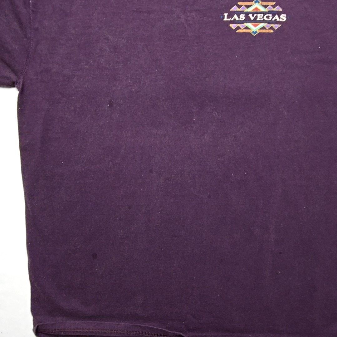 Jerzees Vintage Las Vegas Shirt Graphic Purple Burgandy L Mens Tee Size US L / EU 52-54 / 3 - 3 Thumbnail