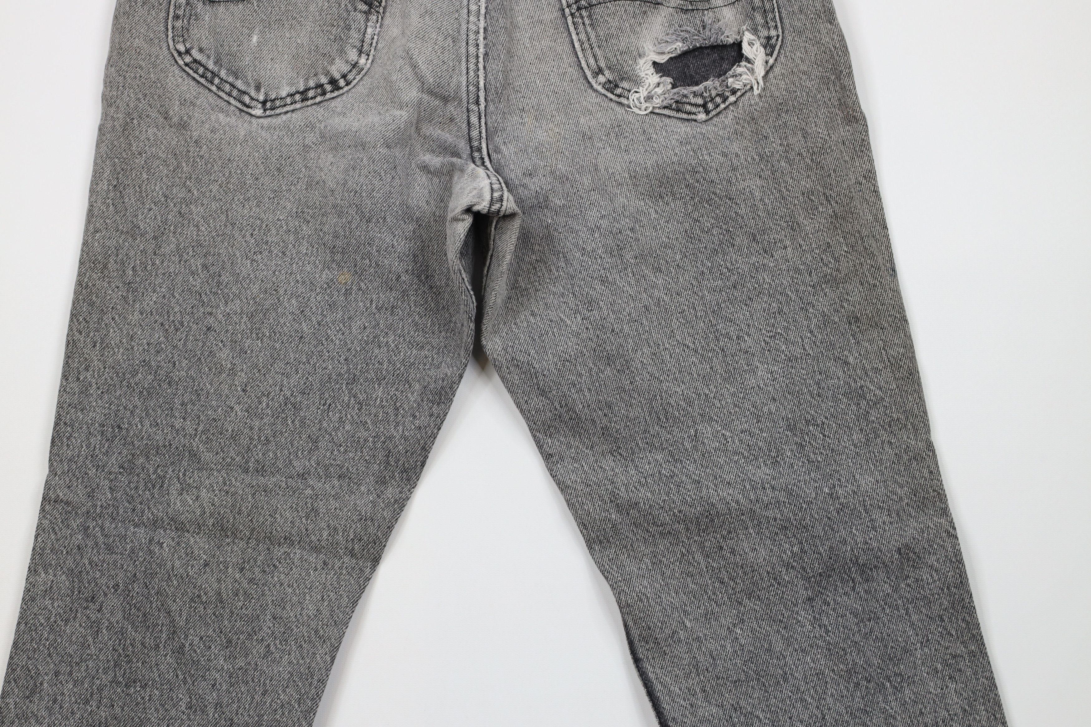 Vintage Vtg 90s Lee Acid Wash Straight Leg Denim Jeans Gray USA Size US 32 / EU 48 - 13 Thumbnail