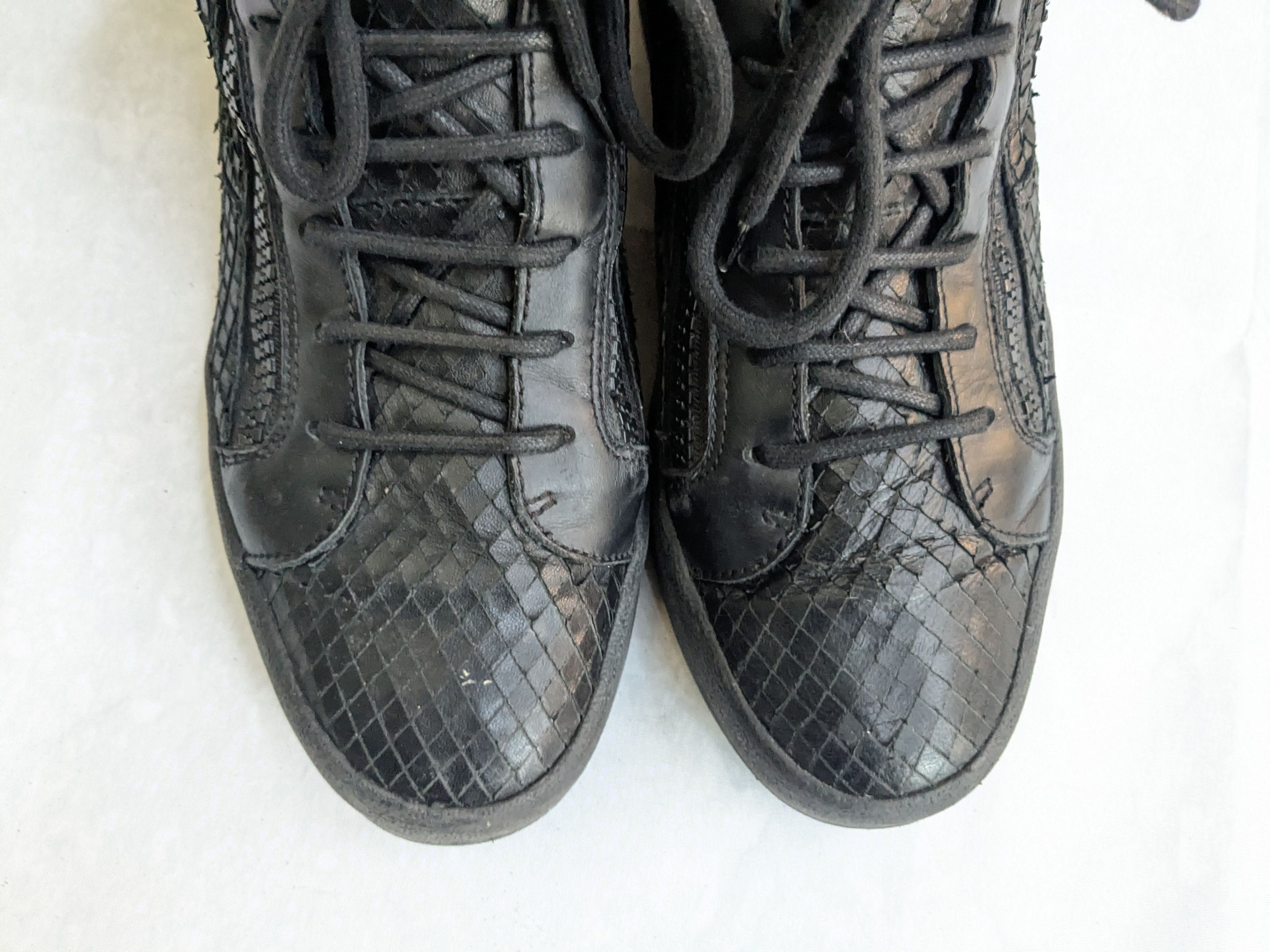 Giuseppe Zanotti Giuseppe Zanotti High Top Sneakers Black Snakeskin 9.5 42.5 Size US 9.5 / EU 42-43 - 3 Thumbnail