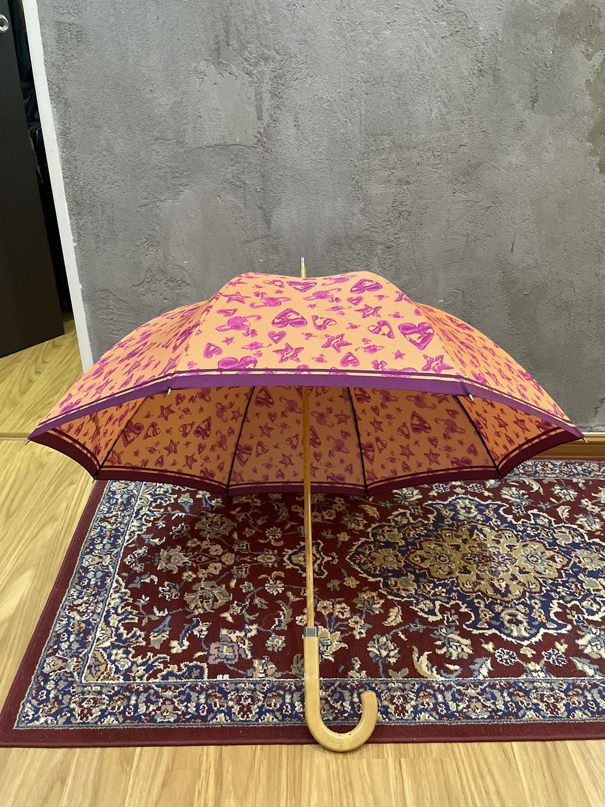 Vivienne Westwood Vivienne Westwood “Orb Skull Love “ Umbrella Size ONE SIZE - 12 Thumbnail