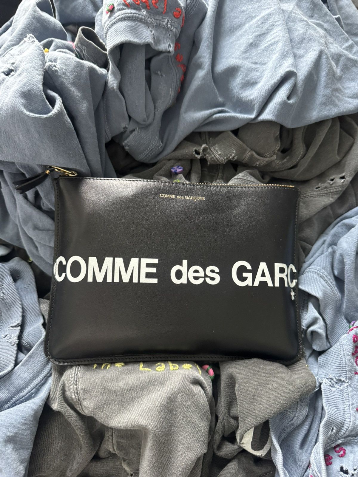 Comme Des Garcons Wallet Pouch in Black, Men's