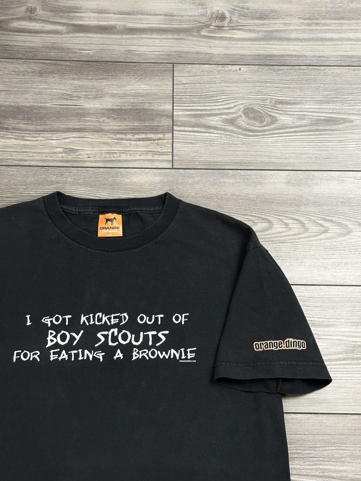 Vintage Y2K “Kicked Out Of Boy Scouts For Eating A Brownie” T Shirt Size US L / EU 52-54 / 3 - 2 Thumbnail