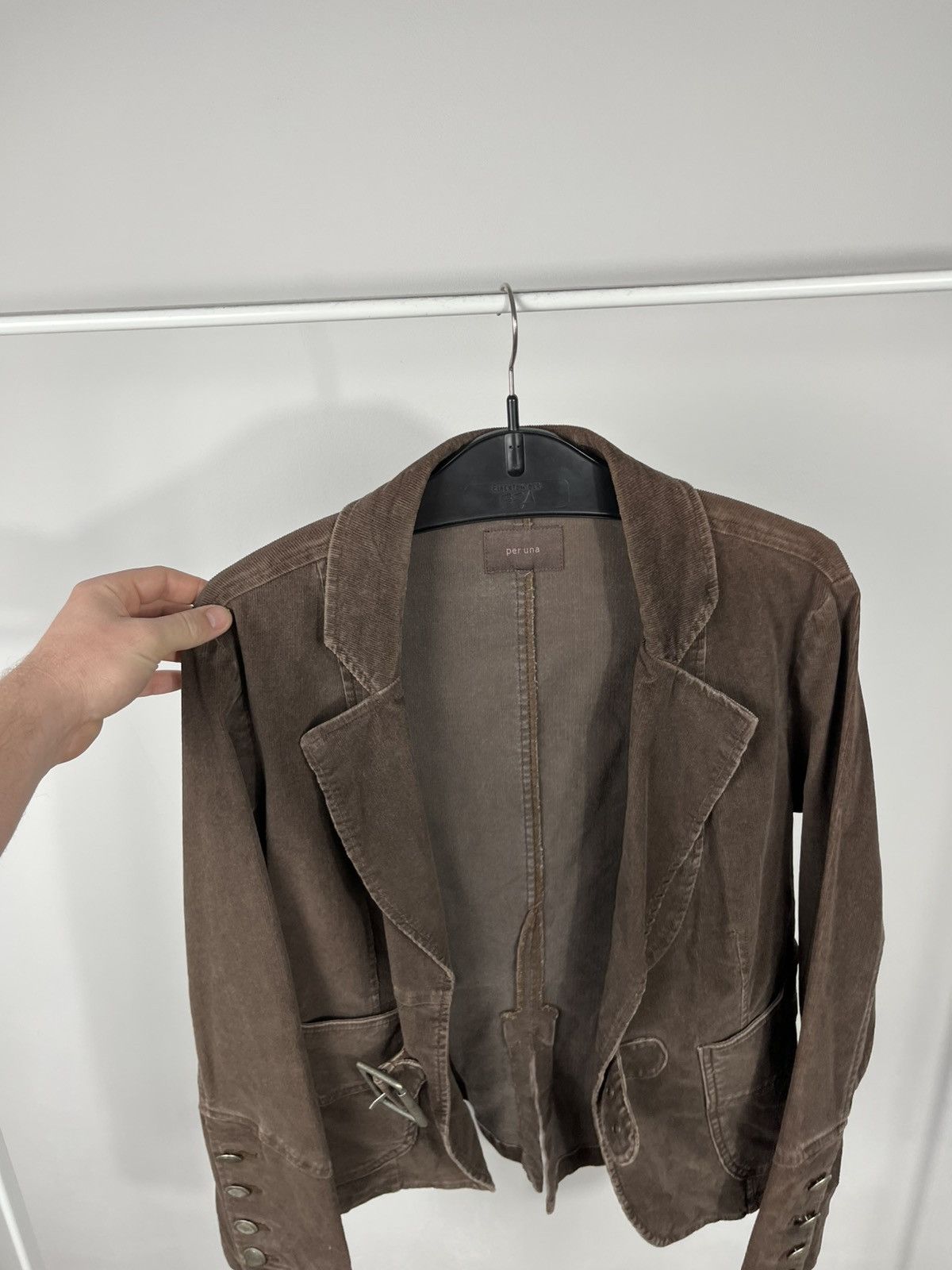 Other Vintage Brown Corduroy Womens Jacket Belted Blazer Size M / US 6-8 / IT 42-44 - 14 Thumbnail