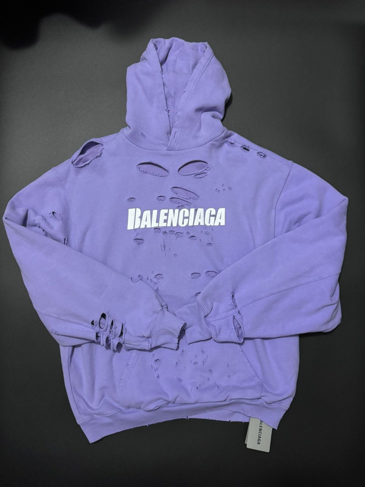 Balenciaga Balenciaga Destroyed Hoodie bluelle._🌊🌊 Size US XS / EU 42 / 0 - 1 Thumbnail