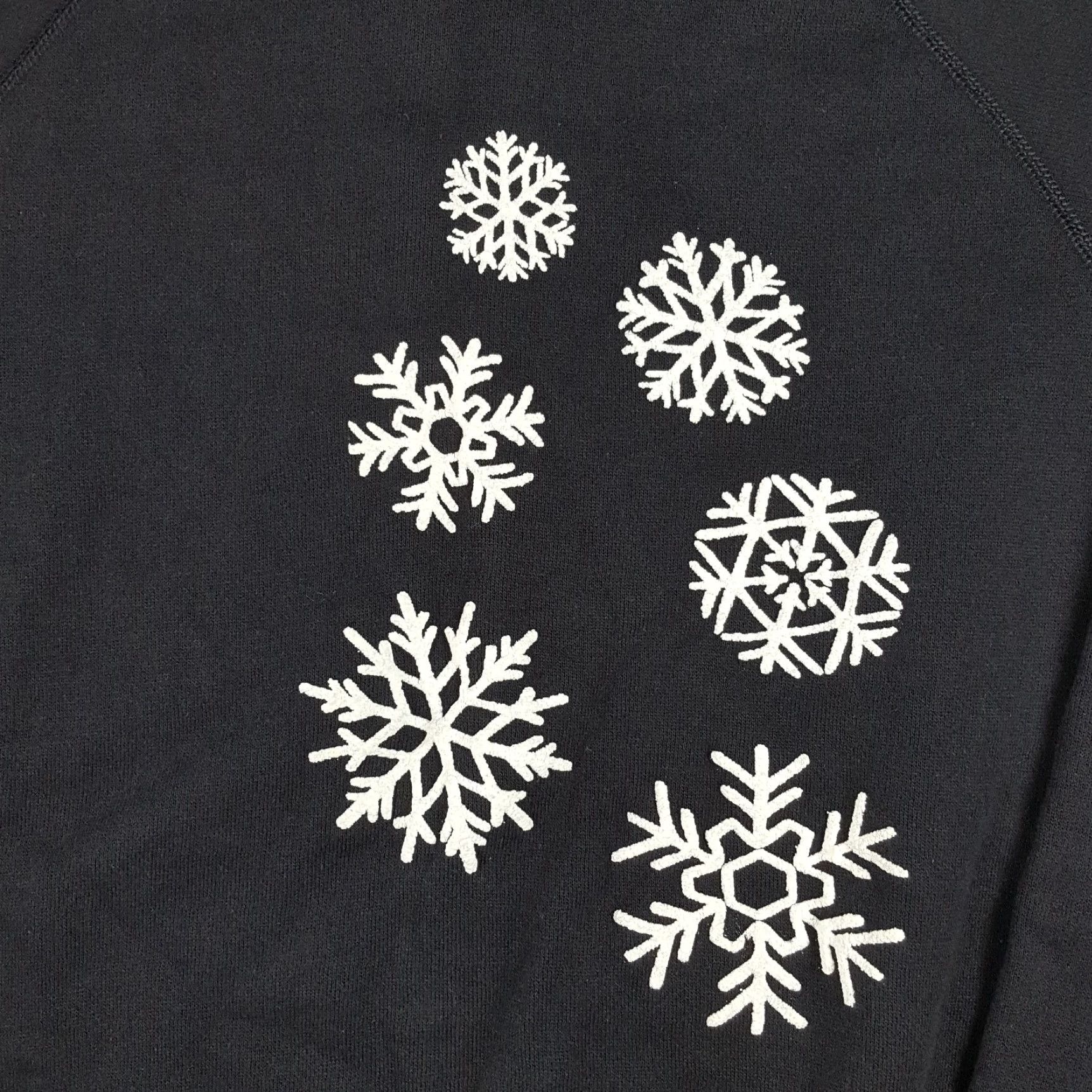 Hanes Vintage 80s Snow Flake Puff Print Size M Christmas Crewneck Sweatshirt Pullover Size M / US 6-8 / IT 42-44 - 3 Thumbnail