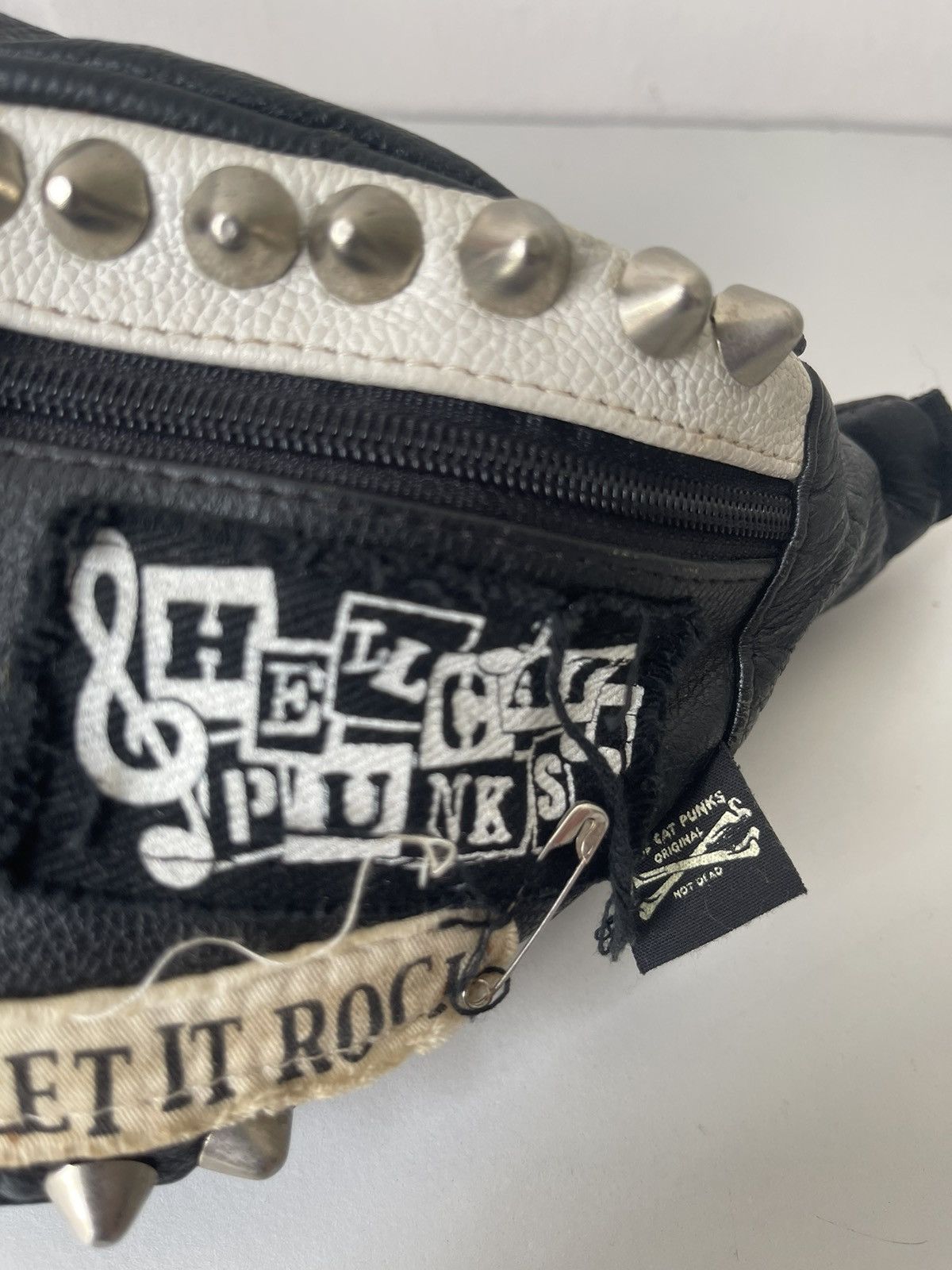 Japanese Brand Hellcat Punks Anarchic Studded Waistbag Size ONE SIZE - 3 Thumbnail