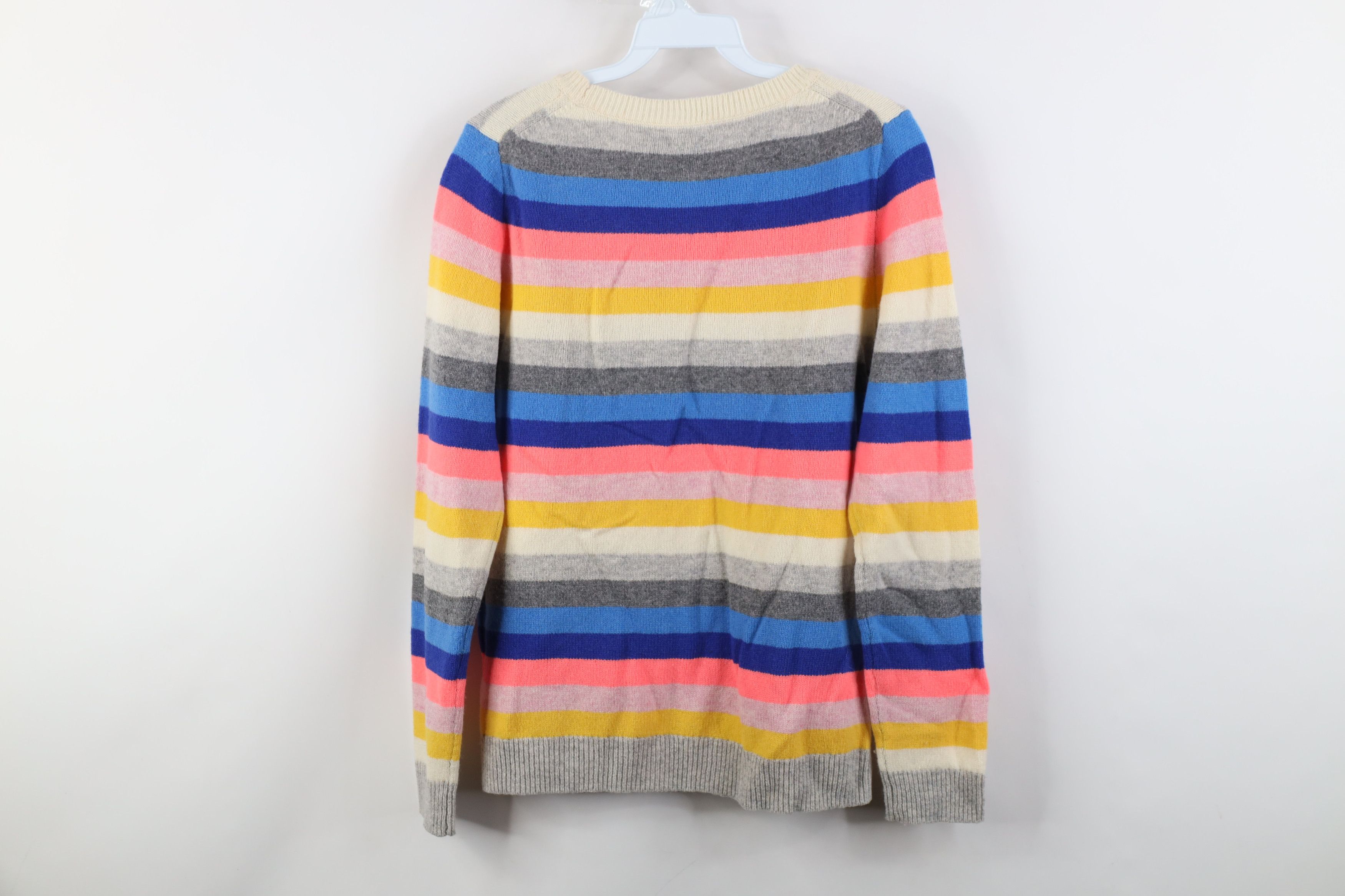 J.Crew Vintage Y2K J Crew Blend Rainbow Striped Knit Sweater Size S / US 4 / IT 40 - 10 Thumbnail
