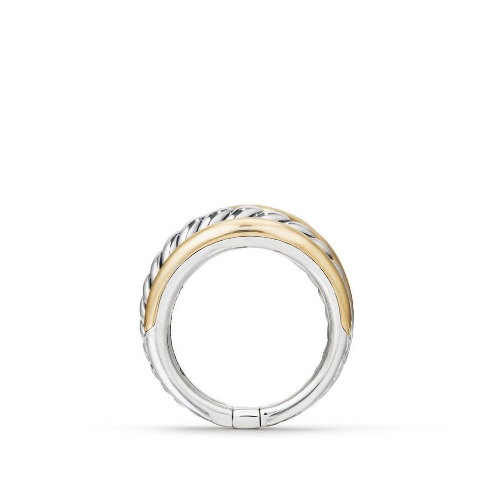 David Yurman o1w1db10325 Pure Form Five Ring Silver with 18K Yellow Gold Size ONE SIZE - 5 Thumbnail