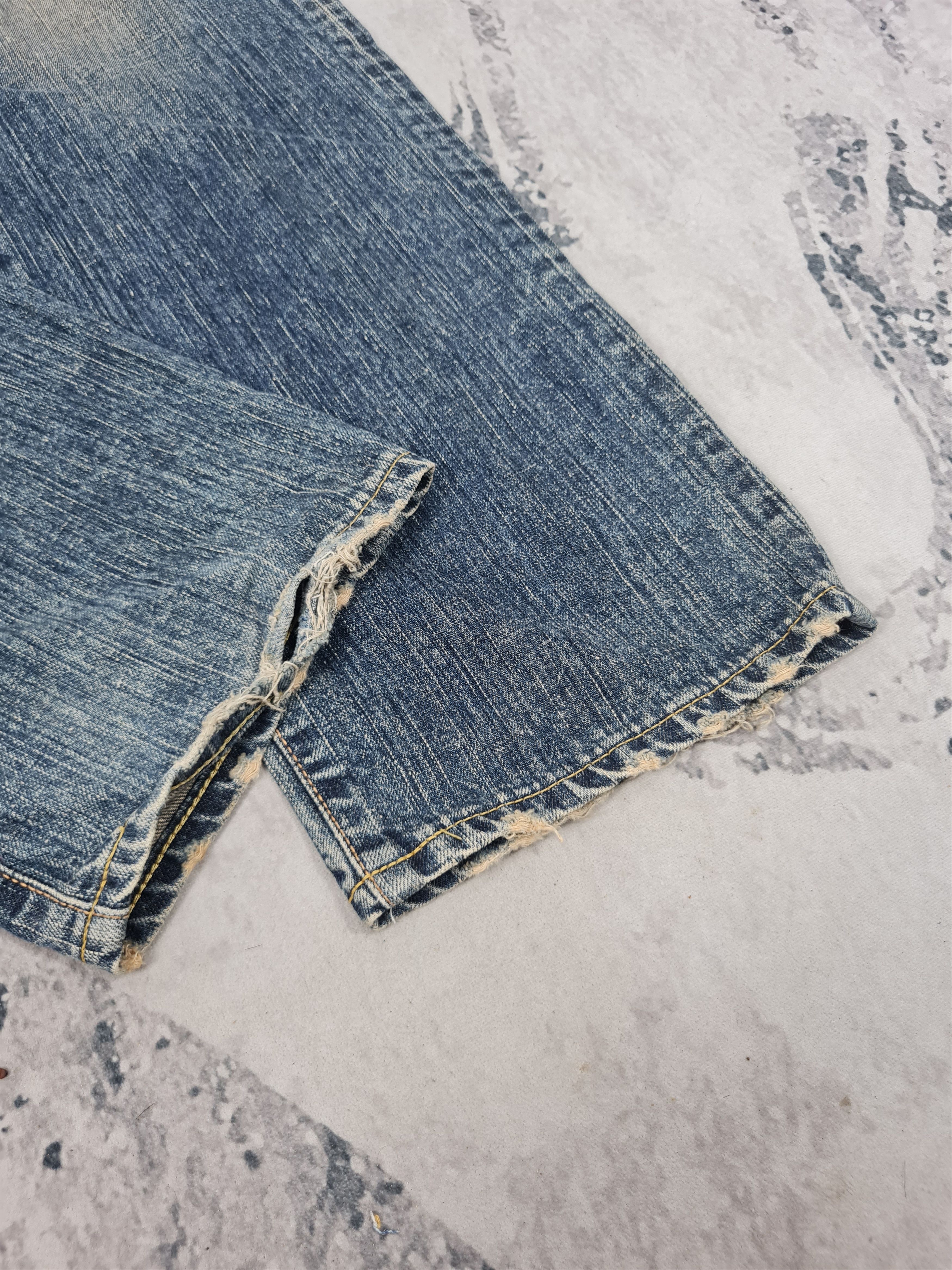 Edwin Vtg EDWIN 503R Faded Distressed Jeans Size 34x33 JB0144 Size US 34 / EU 50 - 6 Thumbnail