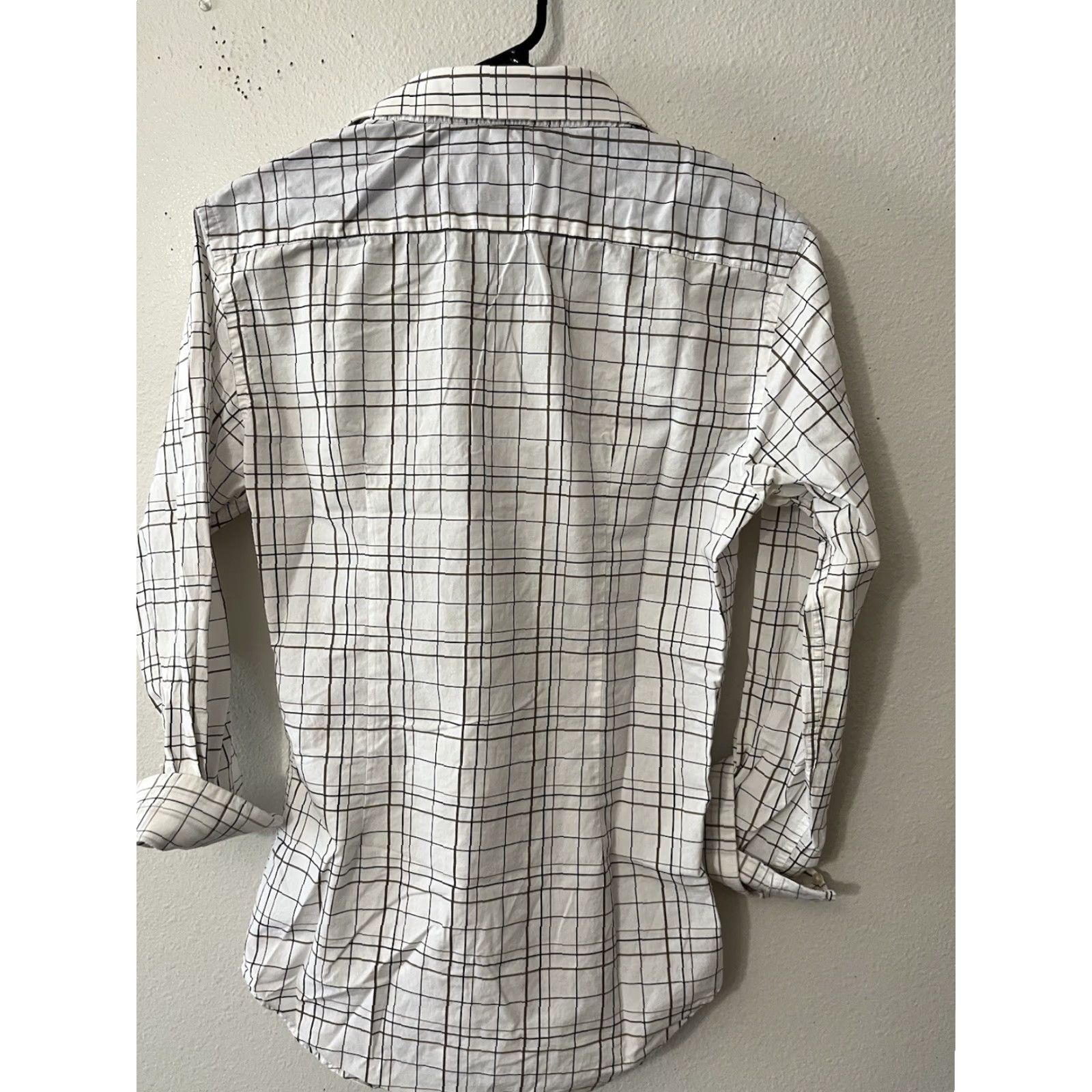 Zara ZARA MAN Tailored Fit White Plaid Button-Up Shirt Adult Small Cotton Long Sleeve Mens Size US S / EU 44-46 / 1 - 3 Thumbnail