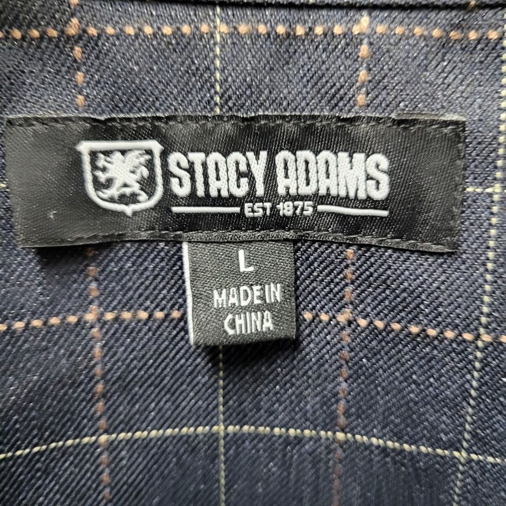 Stacy Adams Stacy Adams Men's Plaid Shirt Jacket Size Large Navy Size US L / EU 52-54 / 3 - 7 Thumbnail