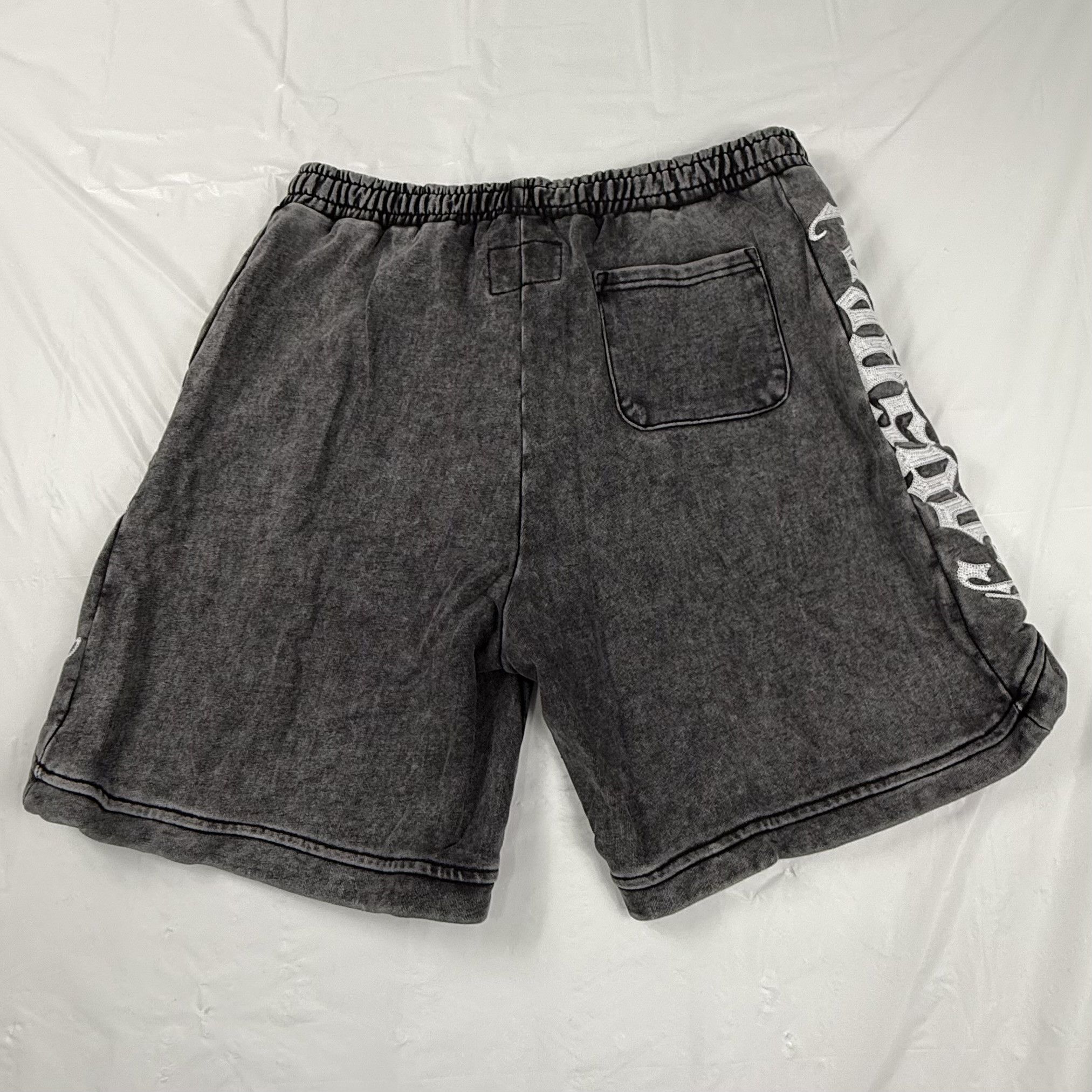 Godspeed Godspeed Mainline Collection Acid Wash Black Fleece Shorts Size US 36 / EU 52 - 3 Thumbnail