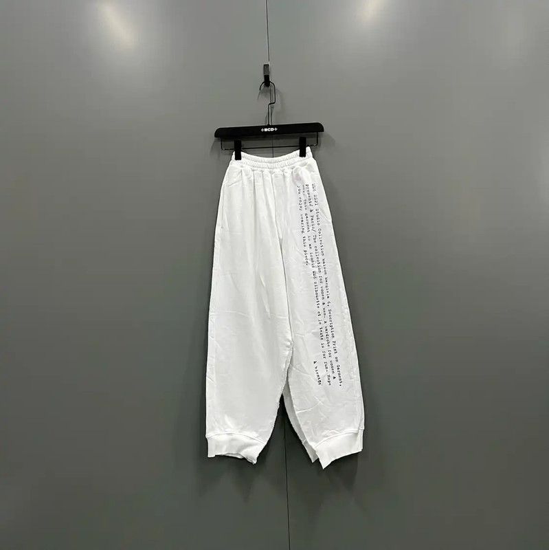 Maison Margiela Maison Margiela Summer White Cotton Casual Pants 0089 Size 23" - 1 Thumbnail