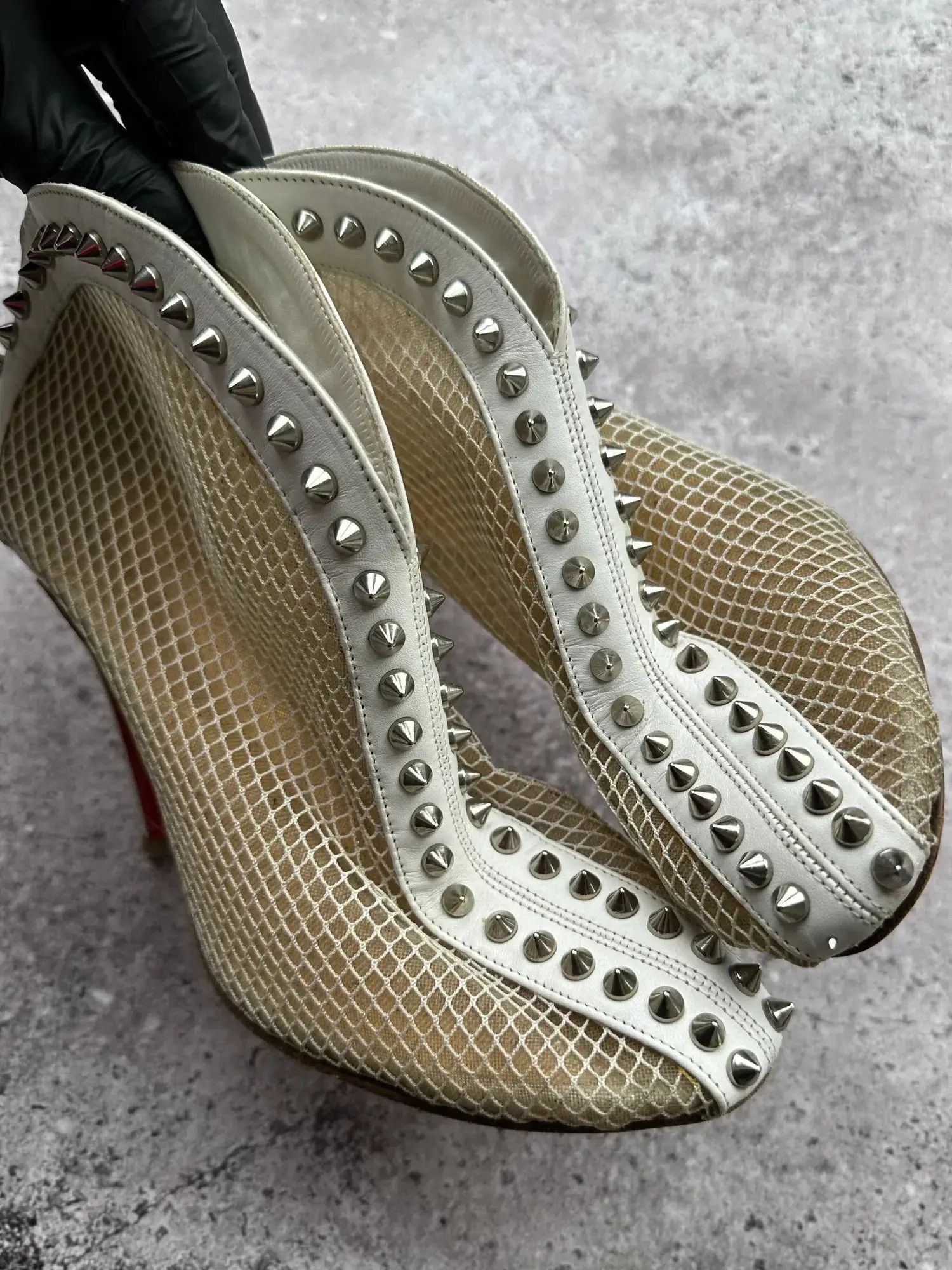 Vintage Christian Louboutin Vintage Spikes Heels Shoes(V586) Size US 7 / IT 37 - 5 Thumbnail
