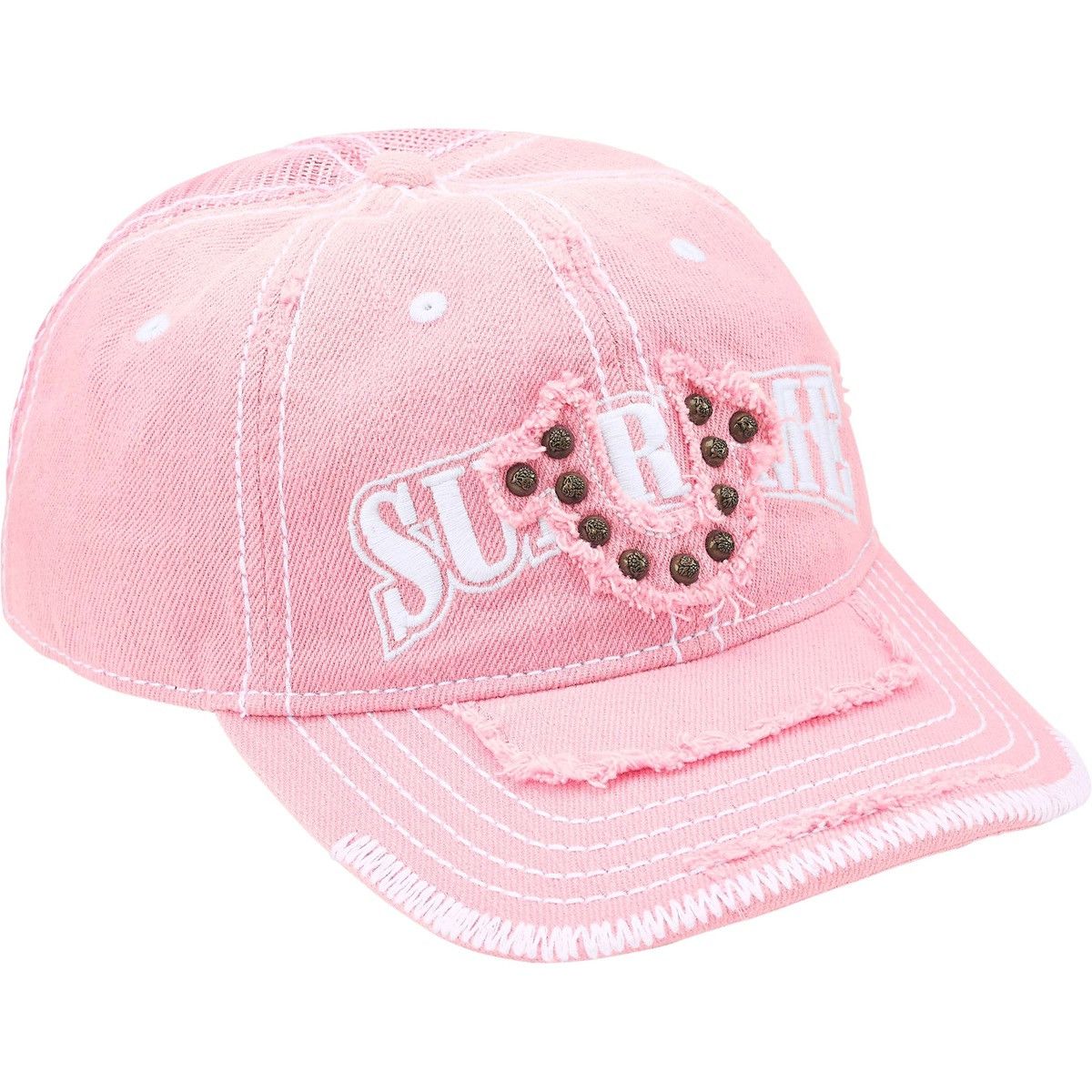 Supreme × True Religion SUPREME®/TRUE RELIGION MESH BACK 6-PANEL Logo Cap Pink Hat Size ONE SIZE - 4 Thumbnail
