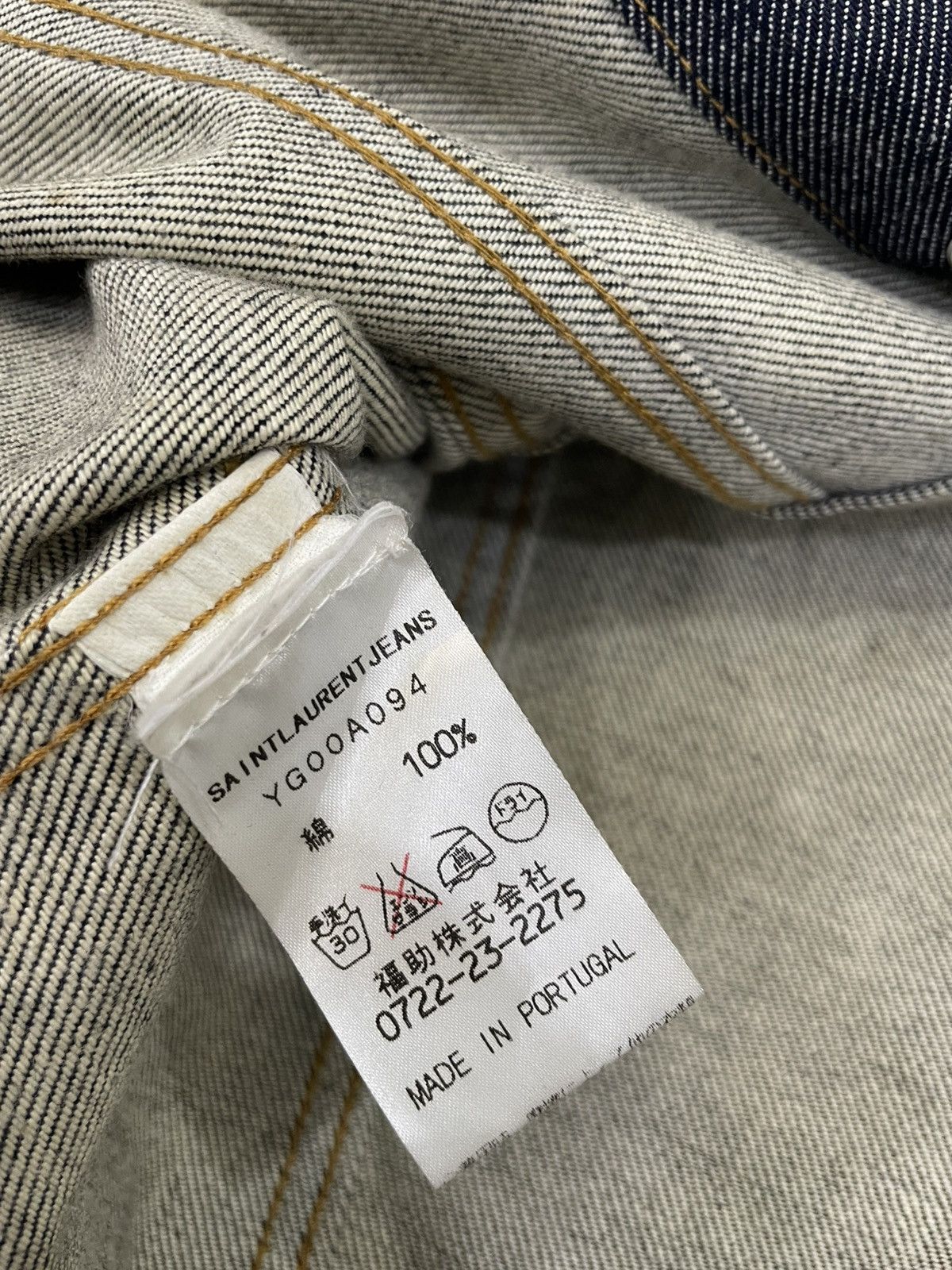 Yves Saint Laurent Saintlaurent jacket jeans YSL button Size US M / EU 48-50 / 2 - 8 Thumbnail