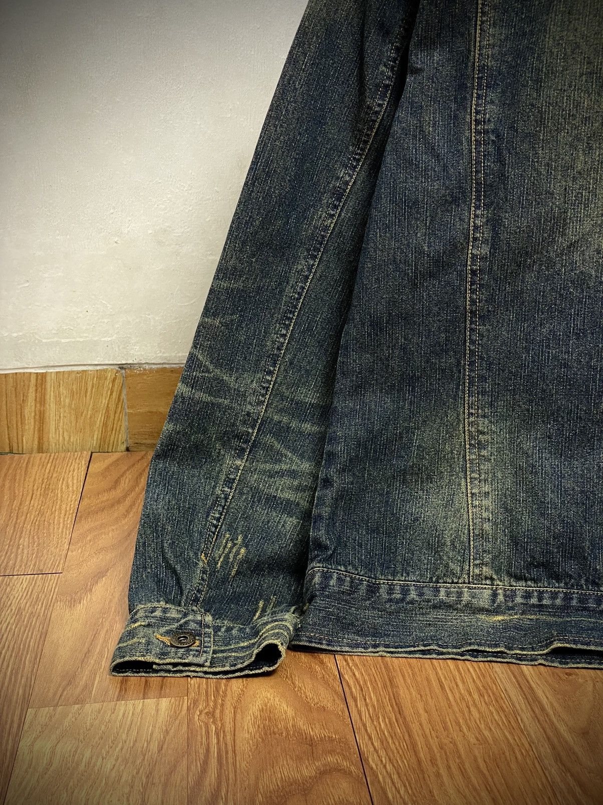 In The Attic In The Attic Japan Mud Wash Denim Jacket Punk LGB Style 🕷️ Size US M / EU 48-50 / 2 - 8 Thumbnail