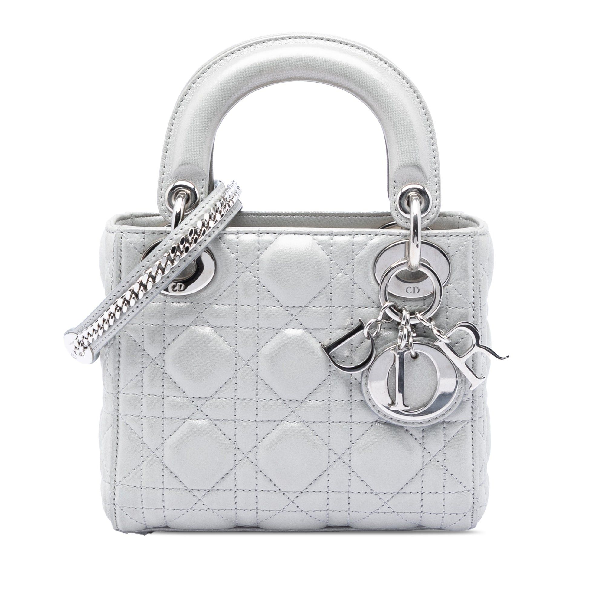 Dior Mini Iridescent Lambskin Cannage Lady Dior Size ONE SIZE - 1 Thumbnail