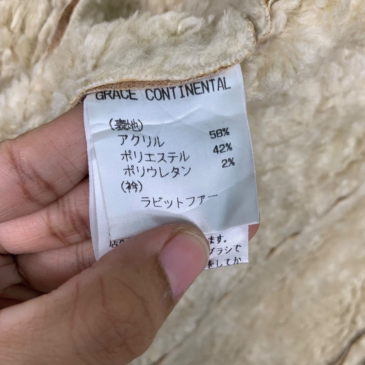 Vintage GRACE CONTINENTAL Rabbit Fur Sherpa Jacket #0218-C10 Size XS / US 0-2 / IT 36-38 - 15 Thumbnail