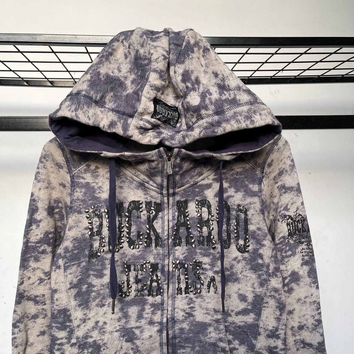If Six Was Nine Y2K Rhinestone Zip Hoodie – Buckaroo Japan Grunge Size US M / EU 48-50 / 2 - 2 Thumbnail