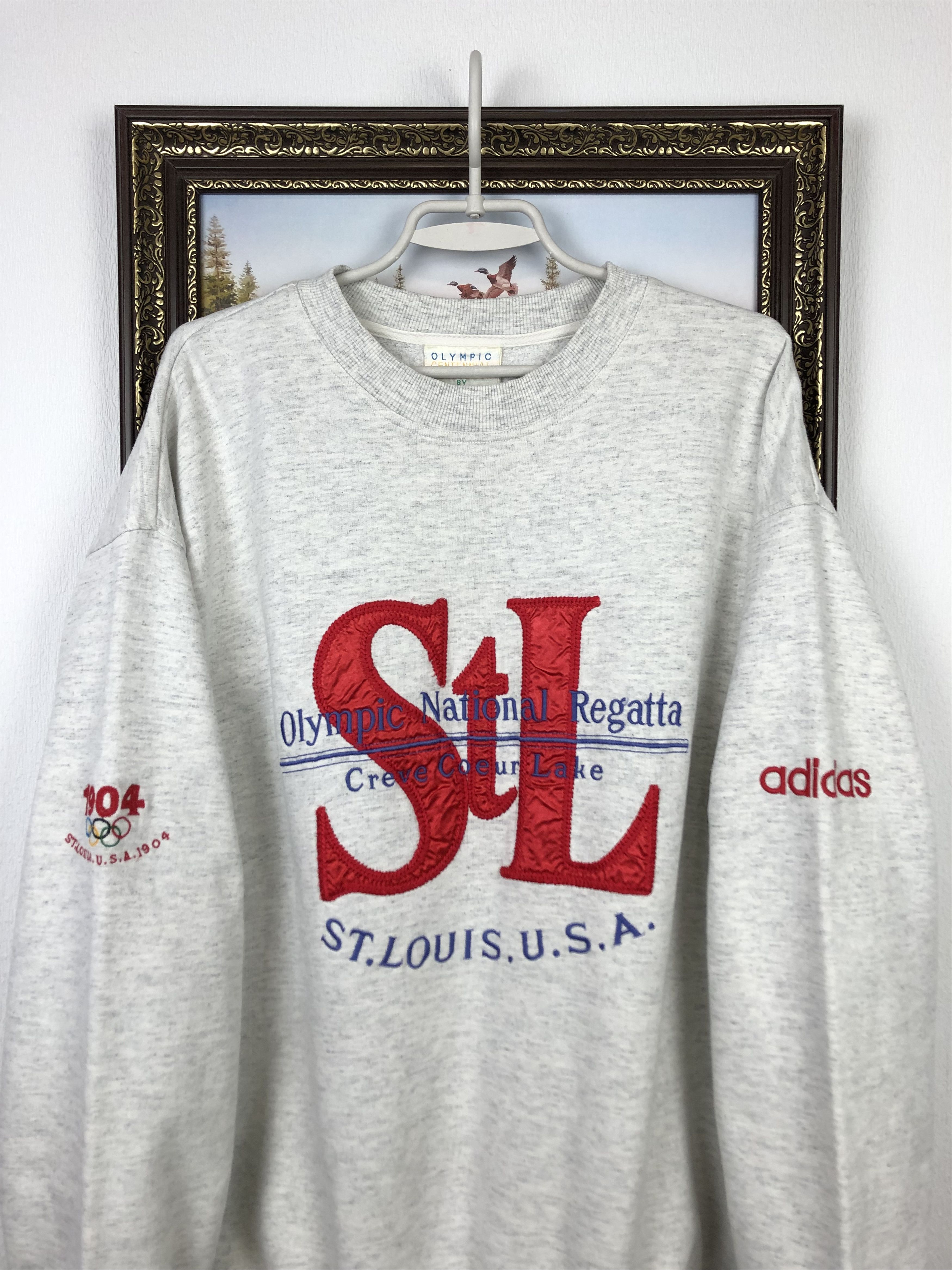 Adidas Vintage Adidas Saint Louis Olympic Sweatshirt Crewneck Size US L / EU 52-54 / 3 - 2 Thumbnail