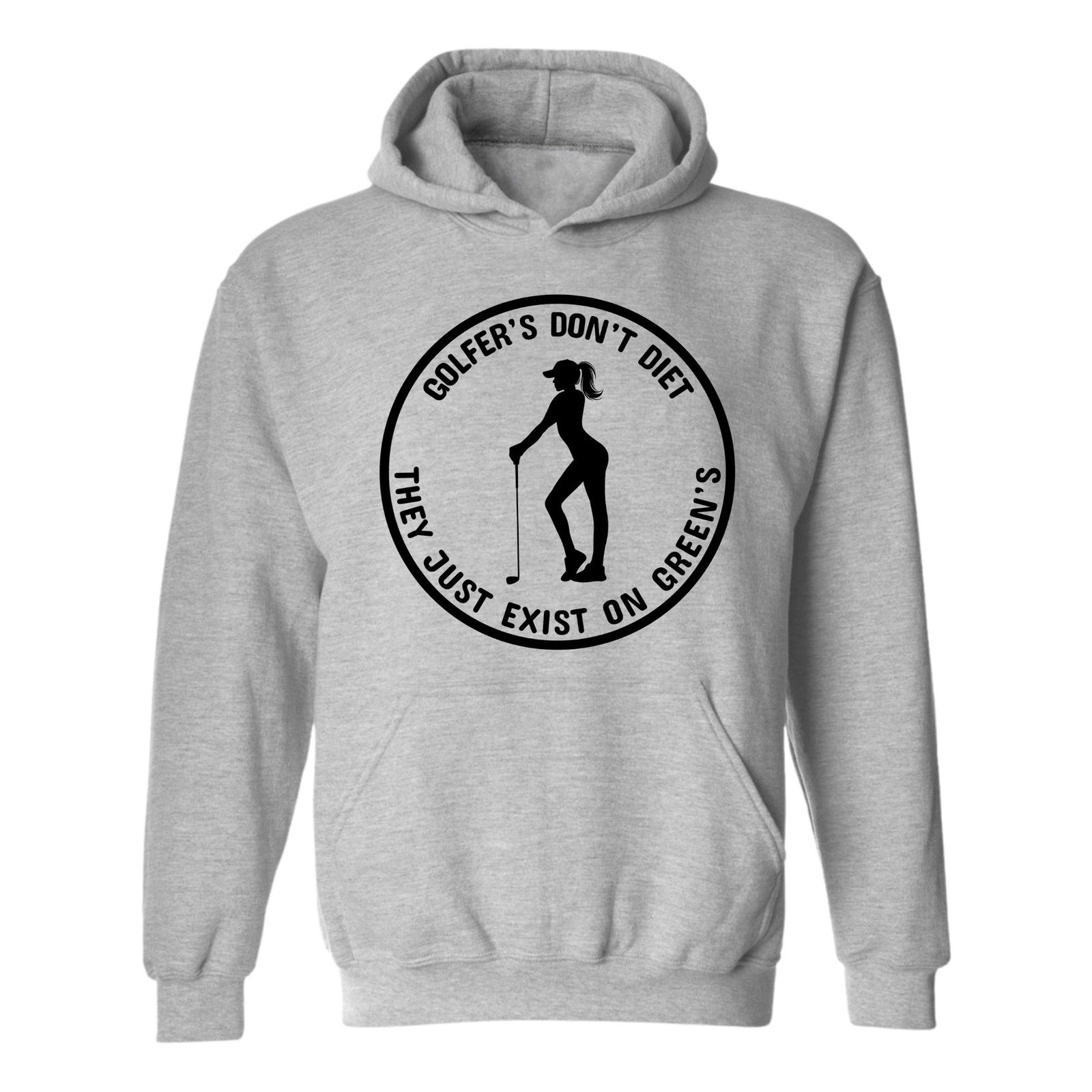 Gildan Golf Hoodie Golfers Dont Diet Funny WOMAN Golfer Sweatshirt Size US L / EU 52-54 / 3 - 5 Thumbnail