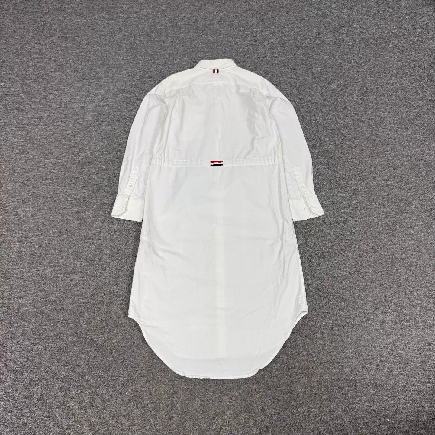 Thom Browne Thom Browne White Striped Drawstring Shirt-Dress 40 99New Size S / US 4 / IT 40 - 2 Thumbnail