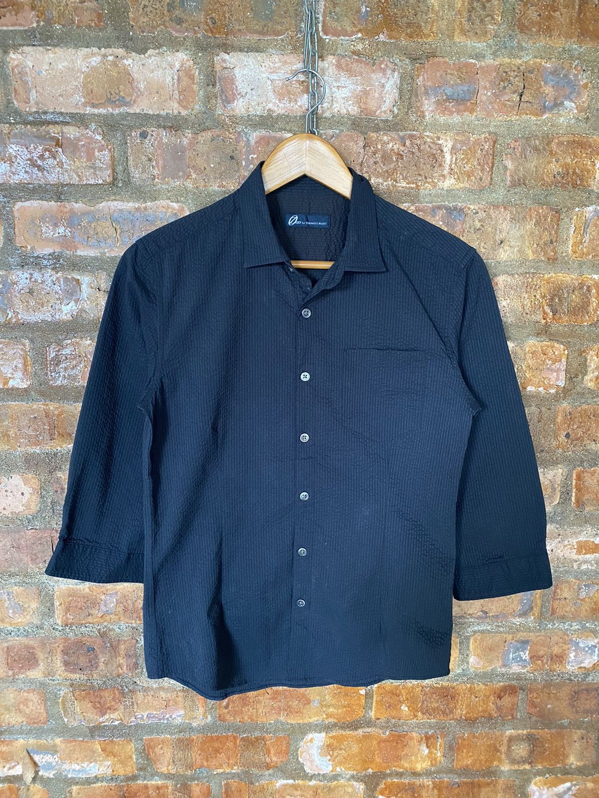 Tornado Mart Y2k Tornado Mart Black Wrinkle 3/4 sleeve polyester shirt Size US S / EU 44-46 / 1 - 2 Thumbnail