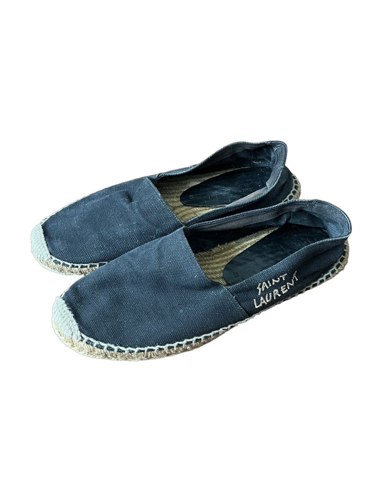 Saint Laurent Paris Saint Laurent Embroidered Espadrilles Canvas Shoes Size US 8 / EU 41 - 2 Thumbnail
