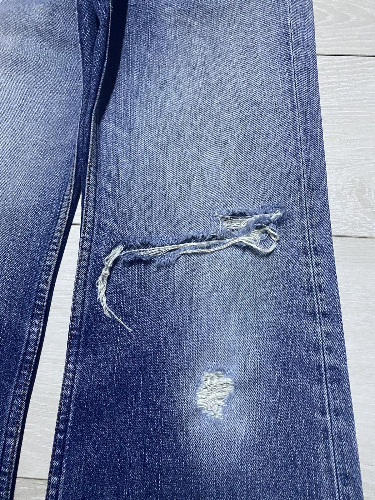 If Six Was Nine Vintage Bobson Crack Wash Distressed Flare Bootcut Jeans Size US 31 - 8 Thumbnail