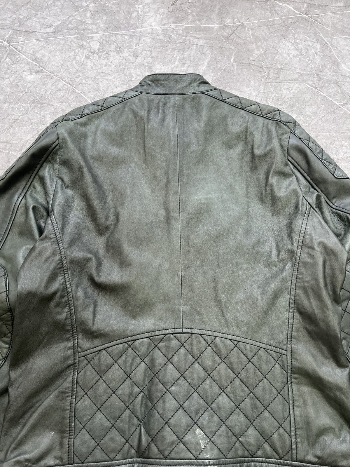 DIESEL レザー ジャケット　y2k VINTAGE DIESEL RACING Y2K LEATHER JACKET HYPE MOTO