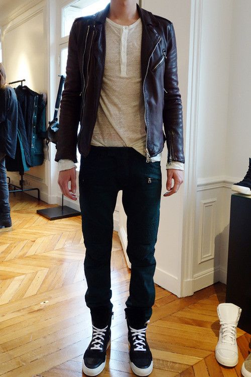 Balmain SS14 blue leather perfecto jacket Size US M / EU 48-50 / 2 - 15 Thumbnail