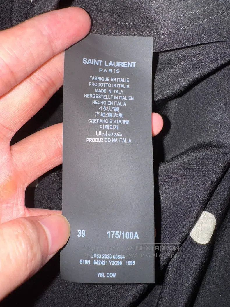 Saint Laurent Paris Saint Laurent Paris size 39 Mulberry Silk Black and White Size US L / EU 52-54 / 3 - 7 Thumbnail