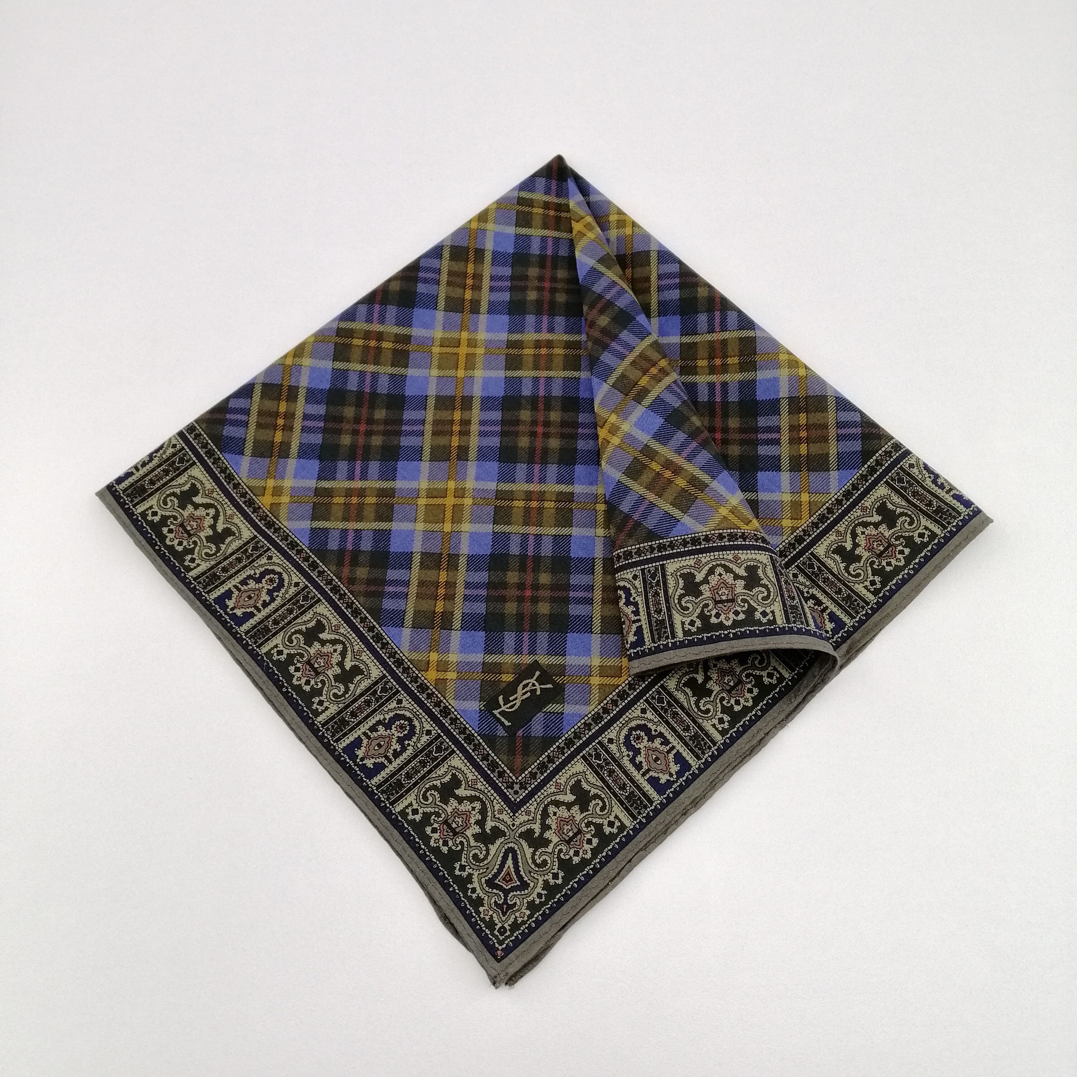 Vintage × Yves Saint Laurent Yves Saint Laurent Handkerchief/Neckerchief/Bandana-KD3164 Size ONE SIZE - 1 Thumbnail