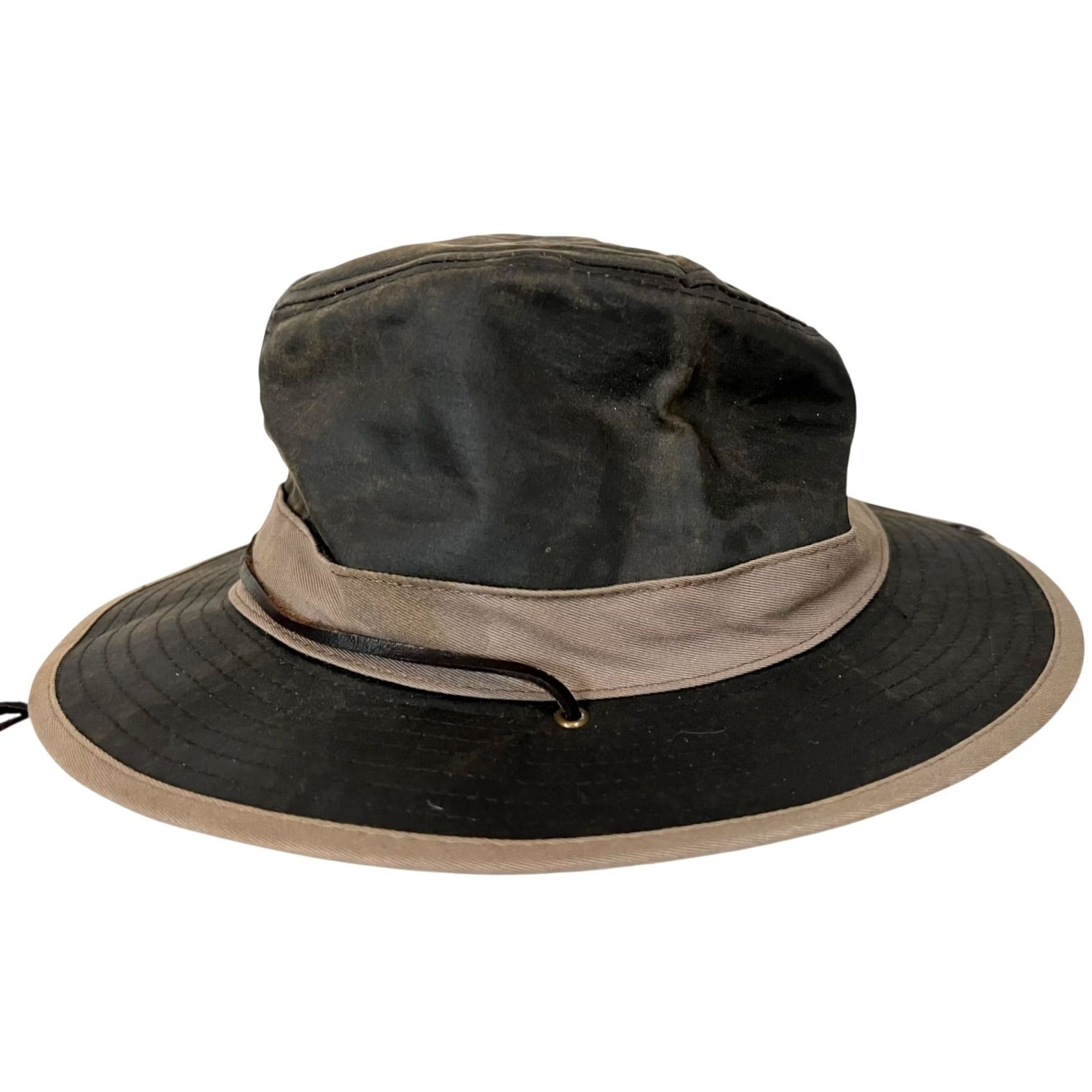 Vintage San Diego Hat Company Unisex Garden Wide Brim Sun Hat Sunhat Outback Rugged Boonie Hat One Size Brown Mens Womens Size ONE SIZE - 6 Thumbnail