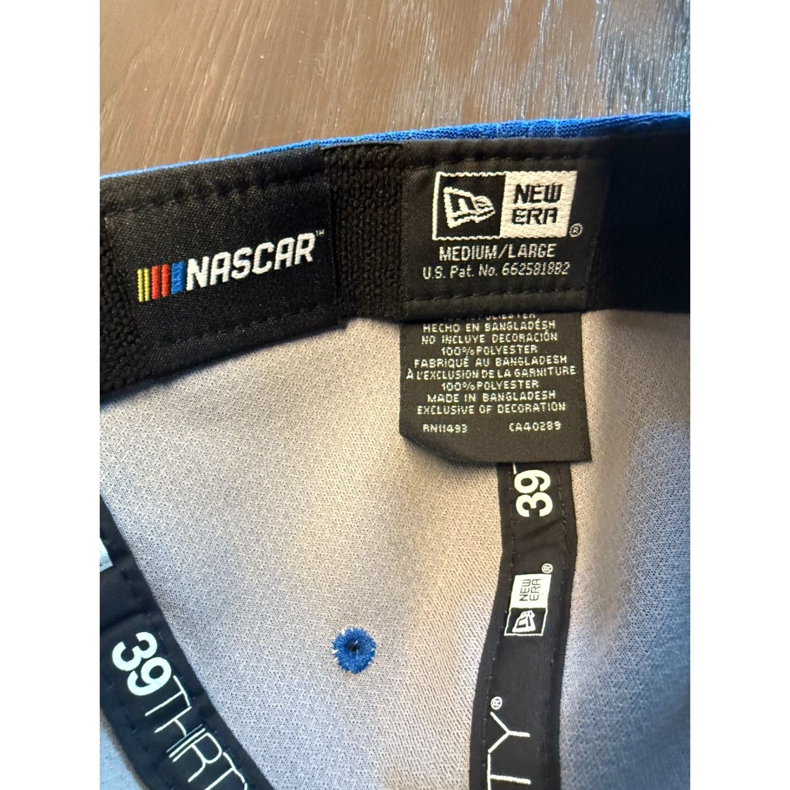 New Era Nascar Hat New Era 39Thirty Flex Racing Cars Mens Medium Blue Size ONE SIZE - 7 Thumbnail