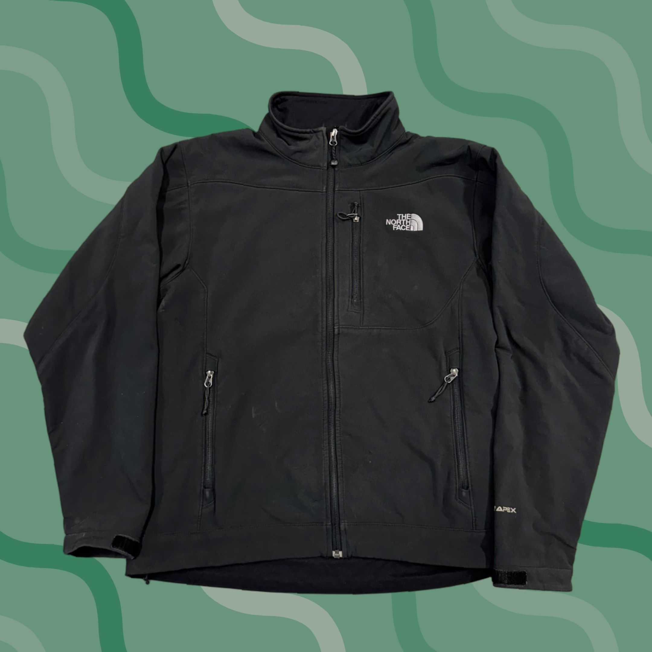 The North Face The North Face Apex Jacket Mens M Black Full Zip Softshell Outdoor Hiking Size US M / EU 48-50 / 2 - 1 Thumbnail