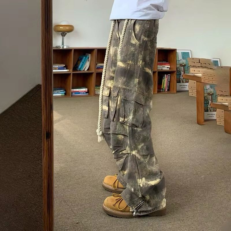 Japanese Brand × Vintage Vintage Camouflage Design Drawstring Casual Pants Size US 33 - 2 Thumbnail