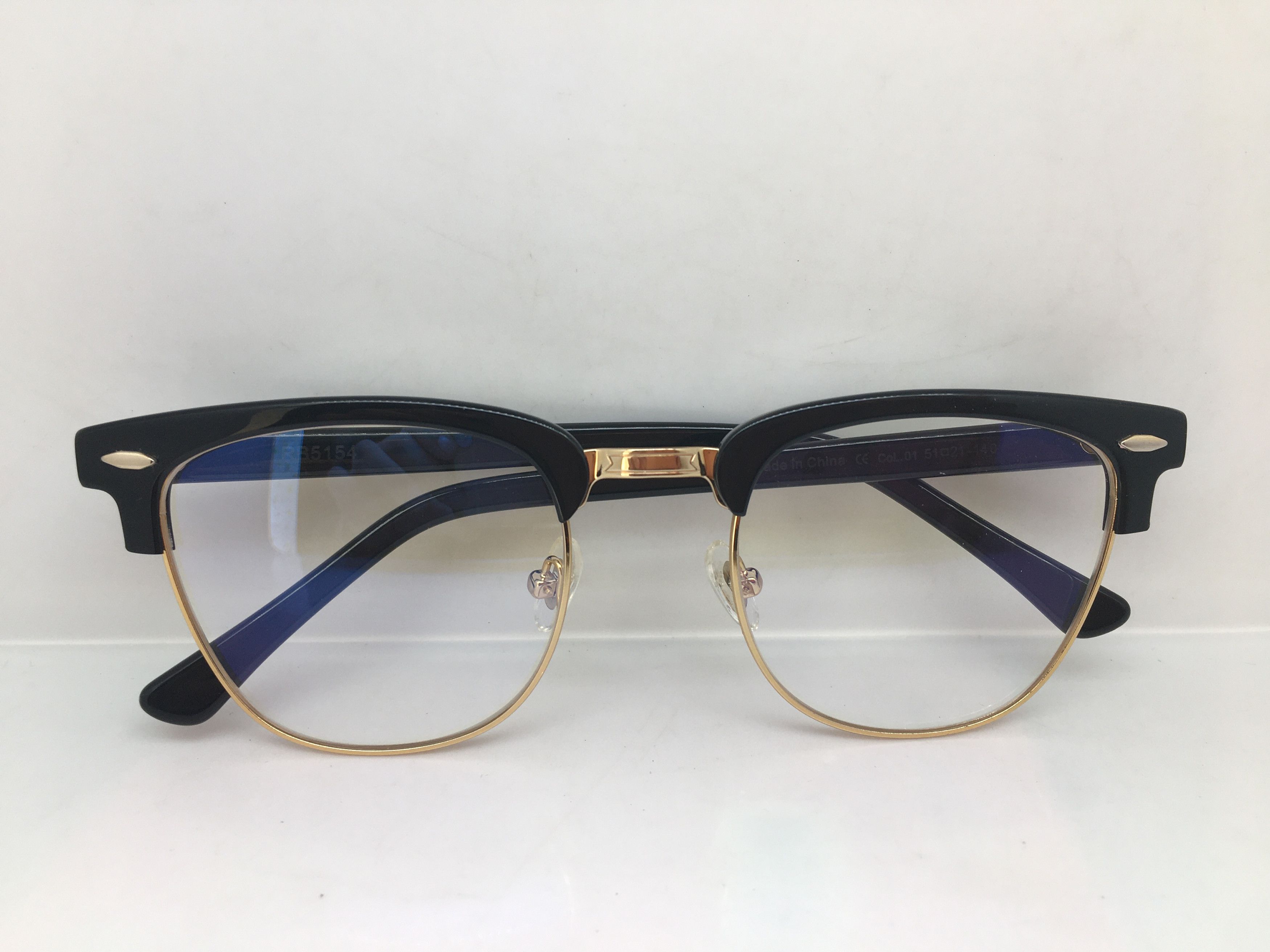 Other Mod Malcolm X Black Gold Eyeglasses Frame Size ONE SIZE - 6 Thumbnail