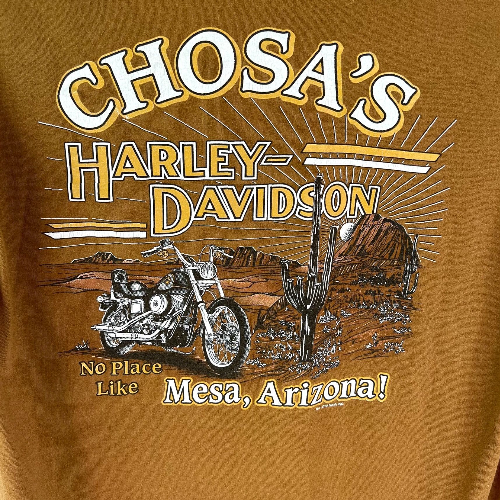 Harley Davidson VINTAGE Harley-Davidson 1995 Motorcycle Graphic T-Shirt Brown XL Mens Size US XL / EU 56 / 4 - 3 Thumbnail