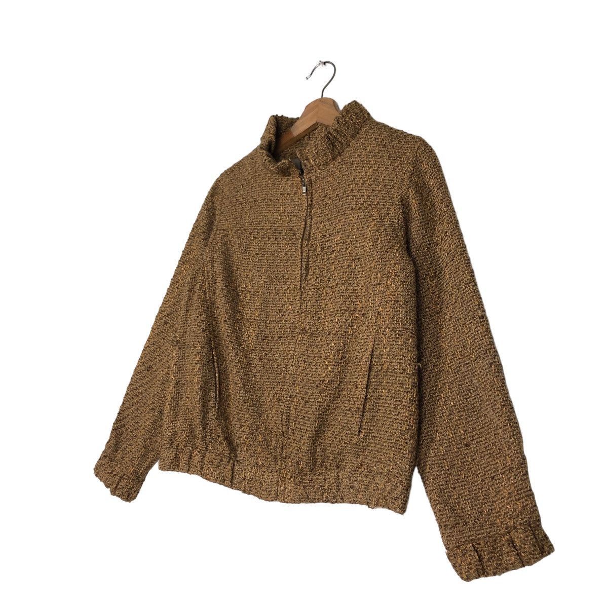Japanese Brand 🔥Vtg Herringbone Wool Bomber Jacket Faye Issey Miyake Size US S / EU 44-46 / 1 - 2 Thumbnail