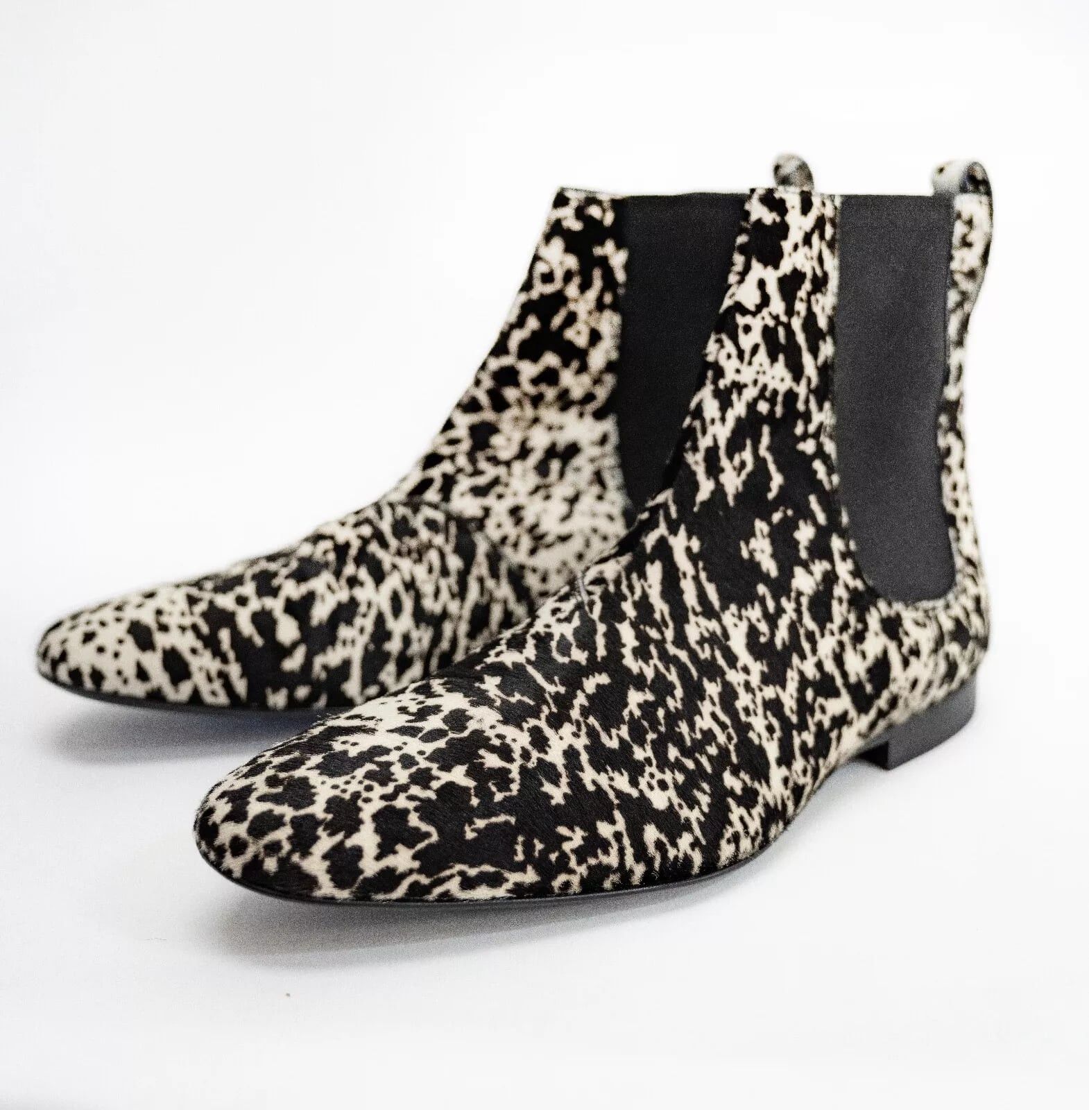 Burberry Burberry Prorsum Ponyhair Leather Black Animal Dress Boots Size US 7 / EU 40 - 2 Thumbnail