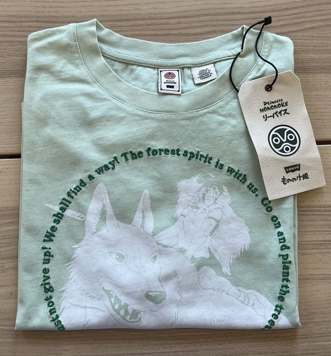 Levi's LEVIS X PRINCESS MONONOKE SAN AND WOLF GREEN M TSHIRT NWT