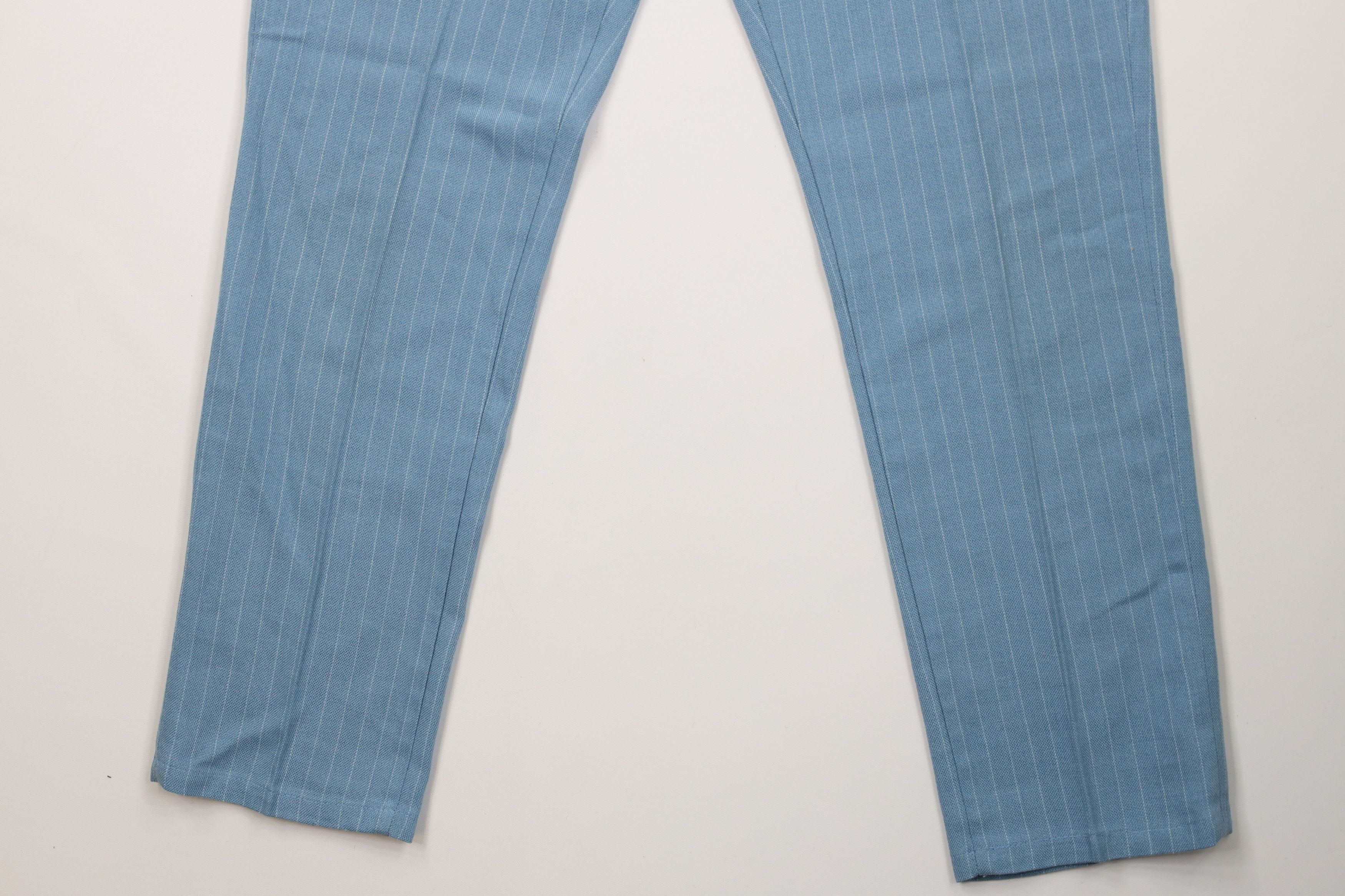 Vintage Vintage 70s Streetwear Pinstriped Chino Pants Blue USA Size US 30 / EU 46 - 5 Thumbnail