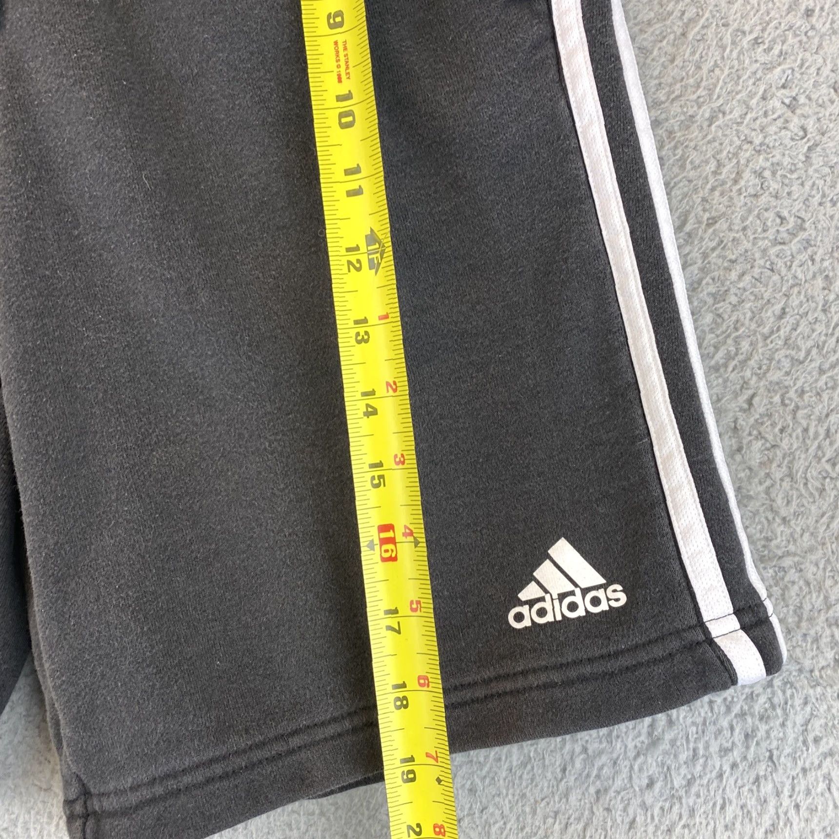 Adidas ADIDAS Essentials 3-Stripes Black Sweat Shorts - XS - Athletic - Mens Size US 27 - 6 Thumbnail