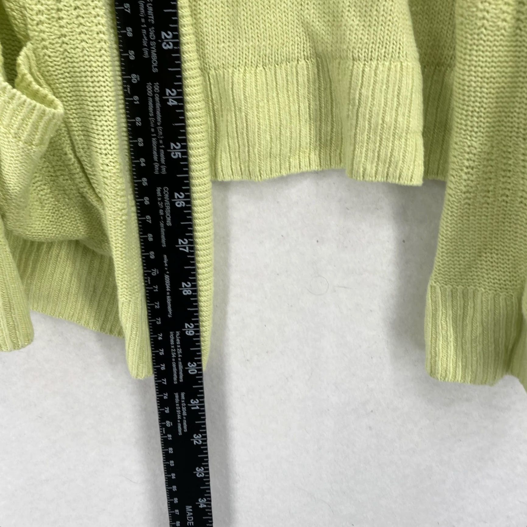 Talbots Talbots Cardigan Sweater Womens 2X Green Linen Open Front Pockets Knit V-Neck Long Sleeve Plus Size XXL / US 16-18 / IT 52-54 - 4 Thumbnail